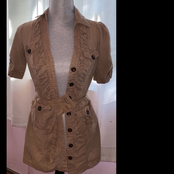Tan/Brown Rhapsody trench coat - Picture 2 of 6